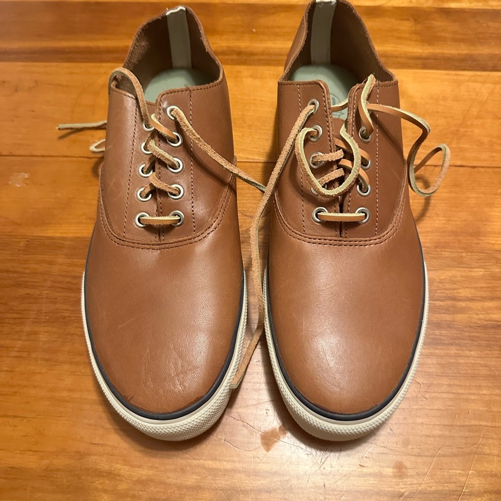 Sperry Top Sider Men's CVO Leather Lace-up Boat Casual‎ Shoes Tan Size 11.5